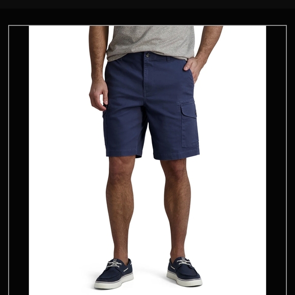 Chaps Men's NEW Navy Blue Cargo Shorts Relaxed Fit - Picture 1 of 8